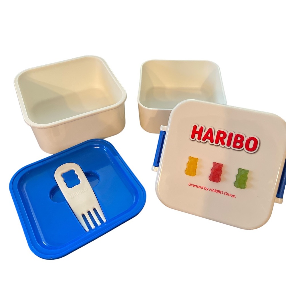 RARE NIB BLUE HARIBO GUMMY BEAR BENTO LUNCH BOX - Picture 4 of 7